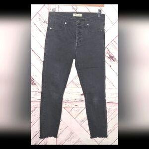 Madewell 9" High-rise Skinny Buttonfly Jeans Sz 27